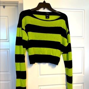 Hot Topic Social Collision Crop sweater